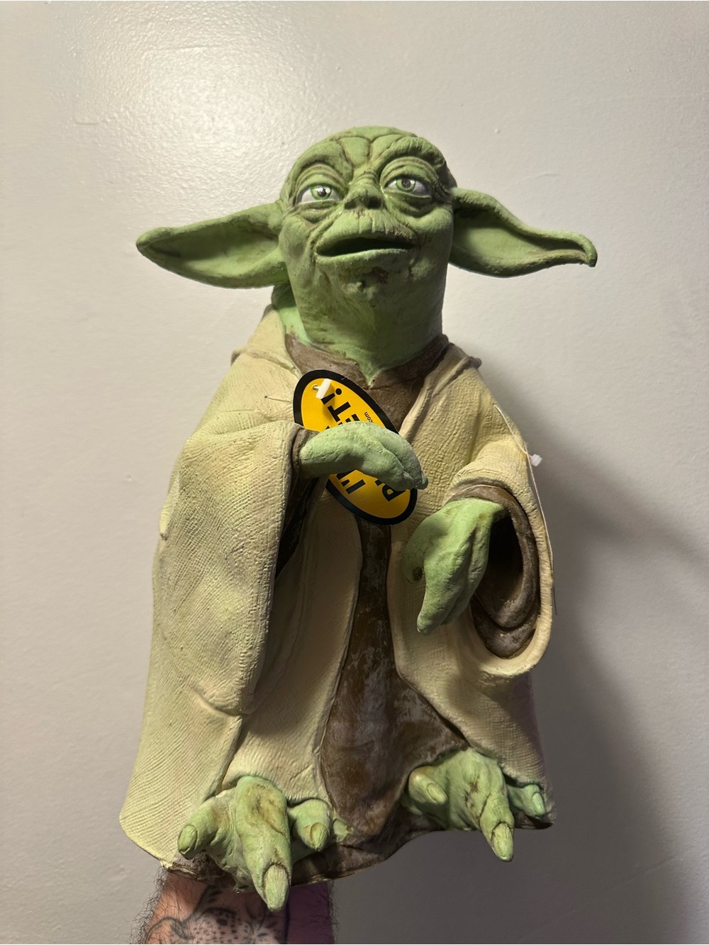 Vintage 1999 Star Wars Yoda 13” Latex Puppet Applause Lucasfilm w/ Tags